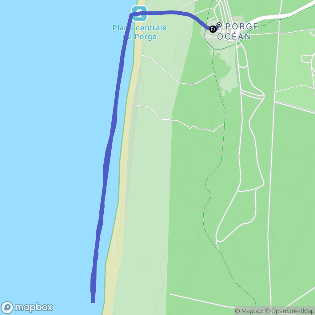 Le Porge : carte du parcours de randonnée - France