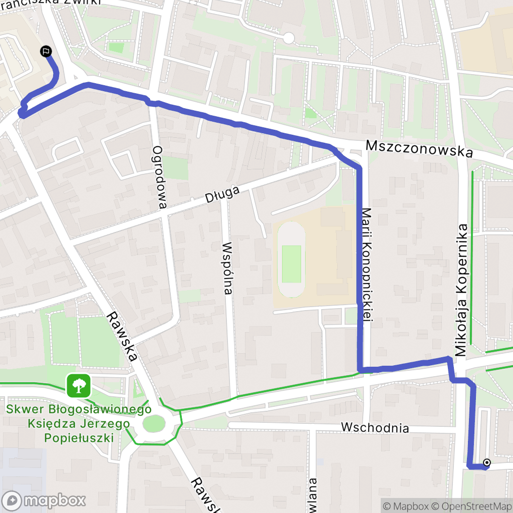 Skierniewice: mapa trasy - Poland