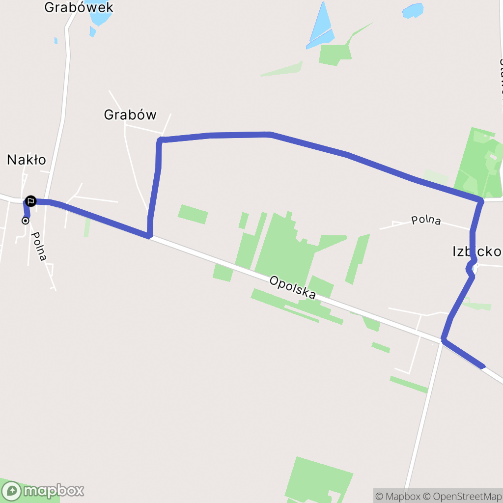 Nakło: mapa trasy - Poland