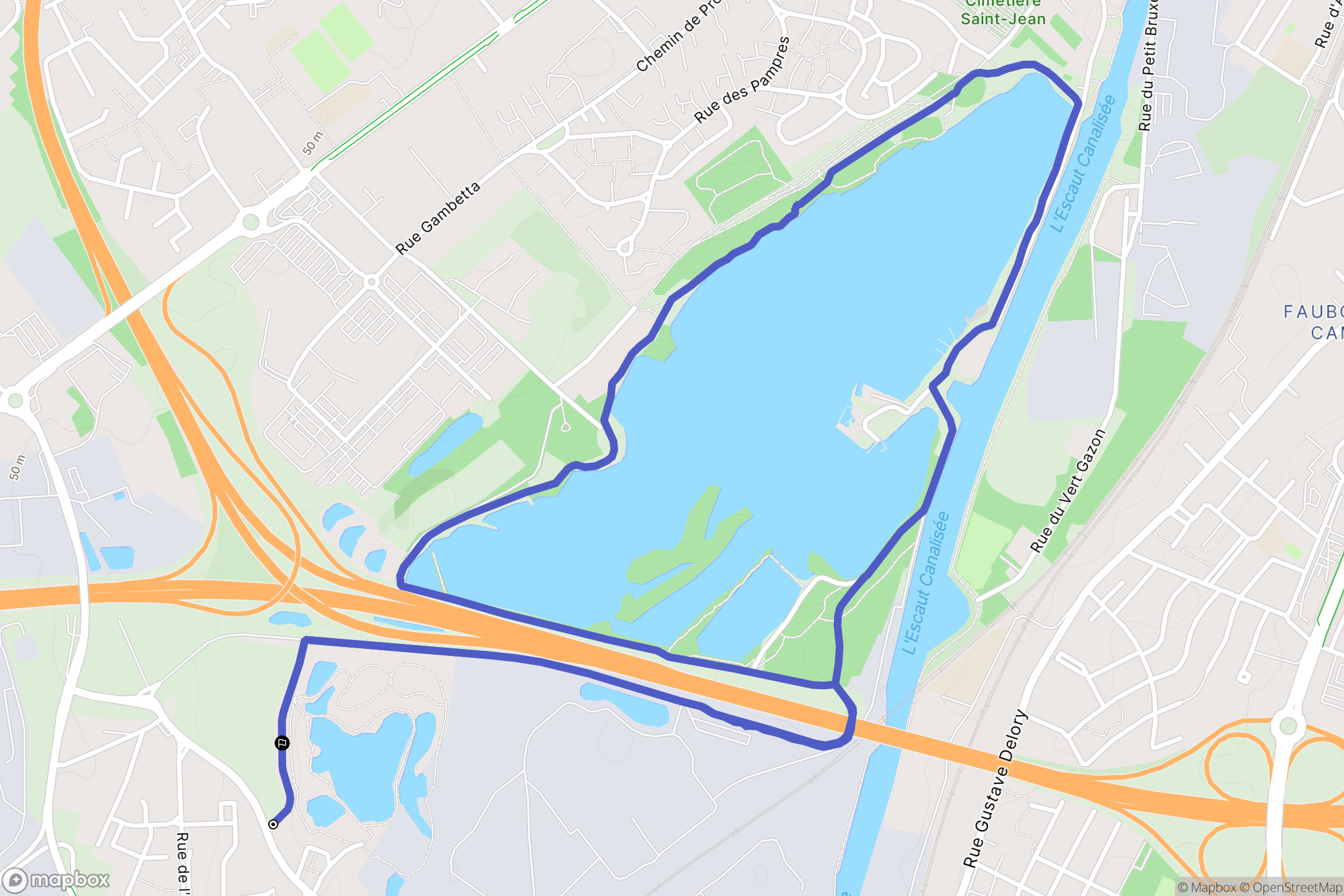 Trith-Saint-Léger : carte du parcours de randonnée - France