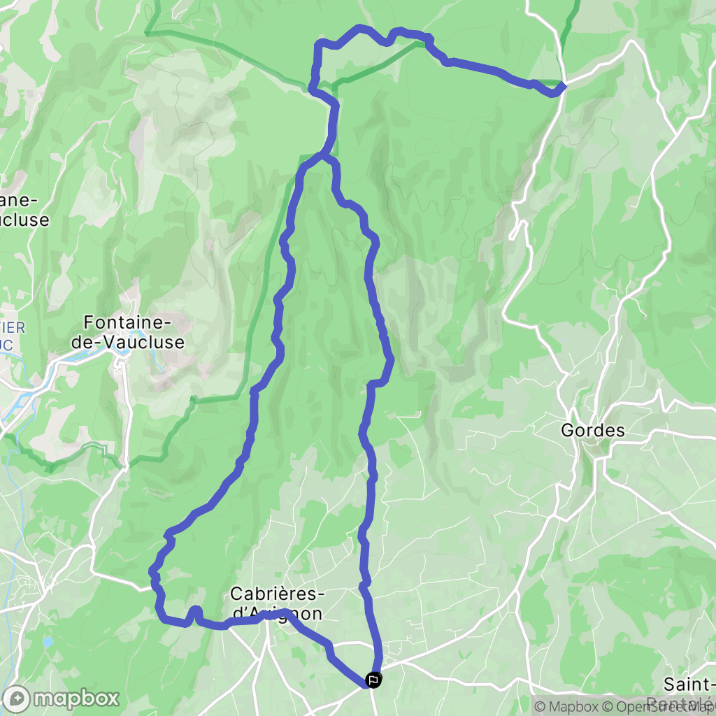 Gordes : carte du parcours de randonnée - France
