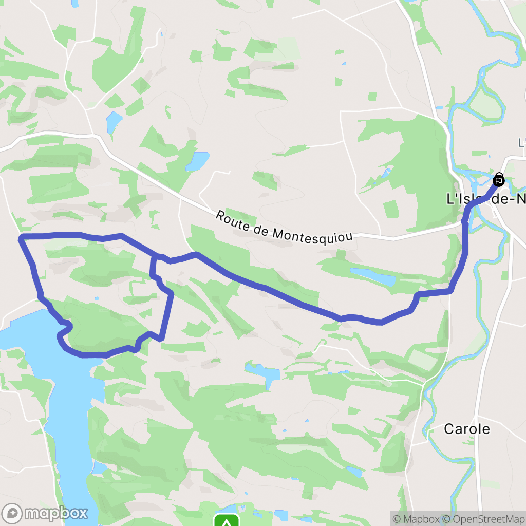 L'Isle-de-Noé : carte du parcours de randonnée - France