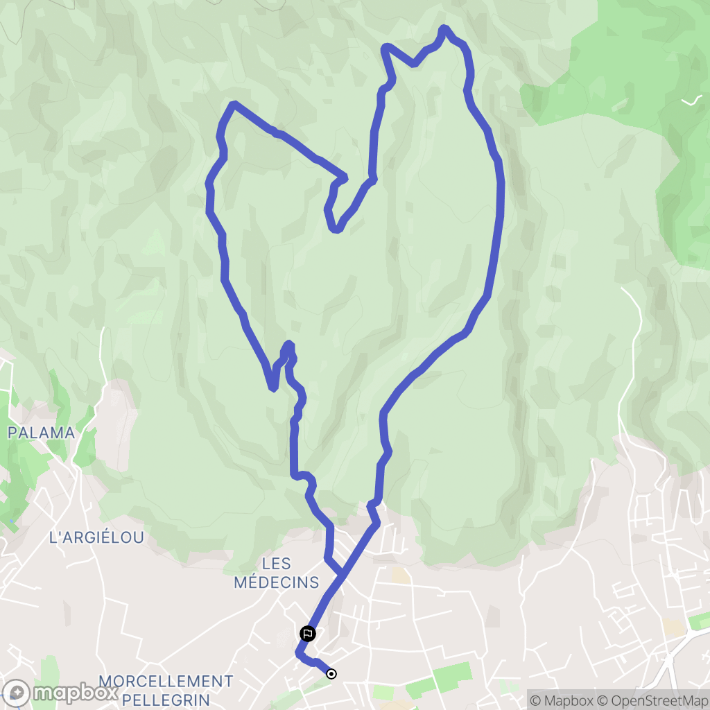 Plan-de-Cuques : carte du parcours de randonnée - France