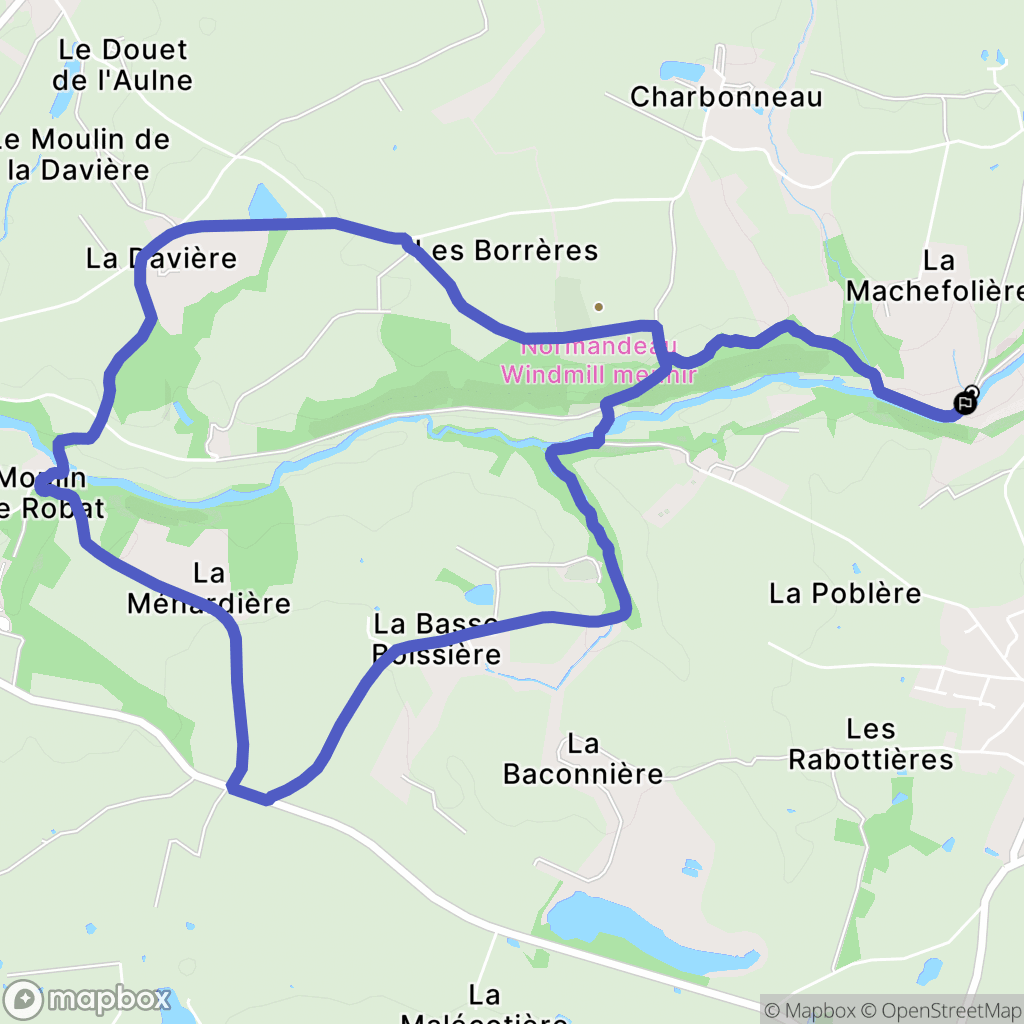 Sèvremoine : carte du parcours de randonnée - France