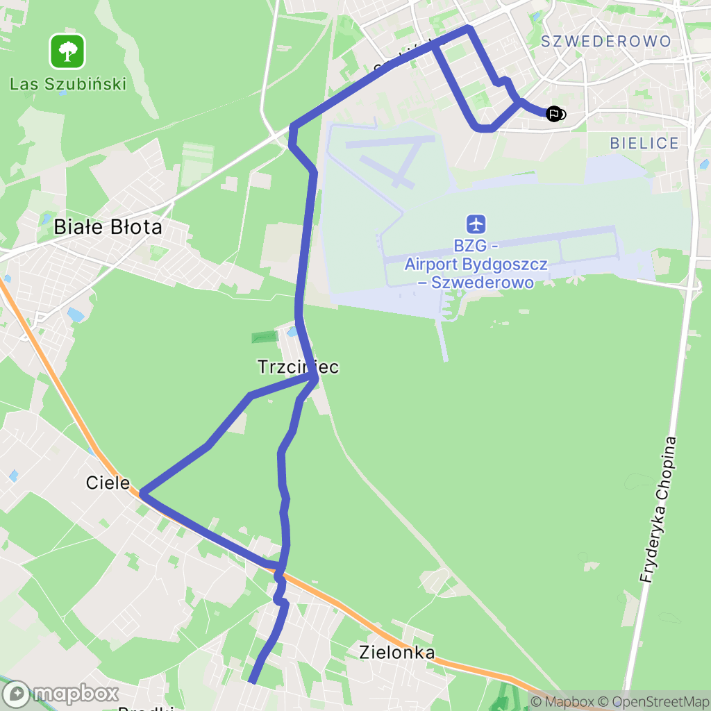 Bydgoszcz: mapa trasy - Poland