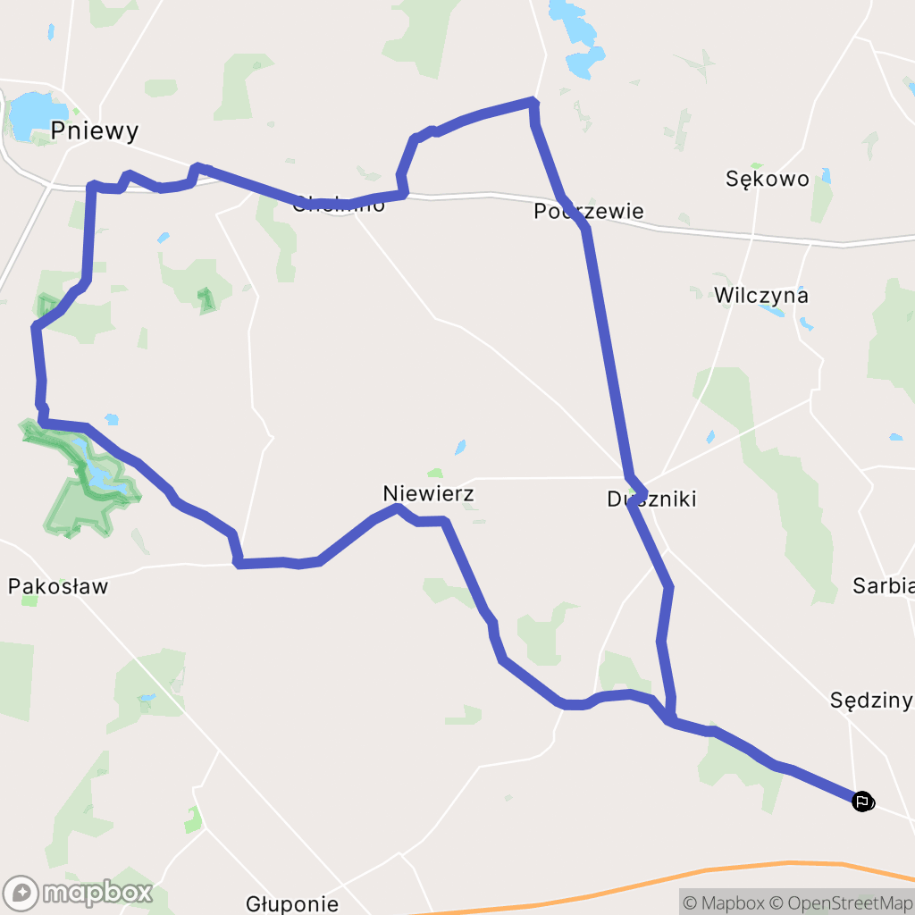 Sędzinko: mapa trasy - Poland