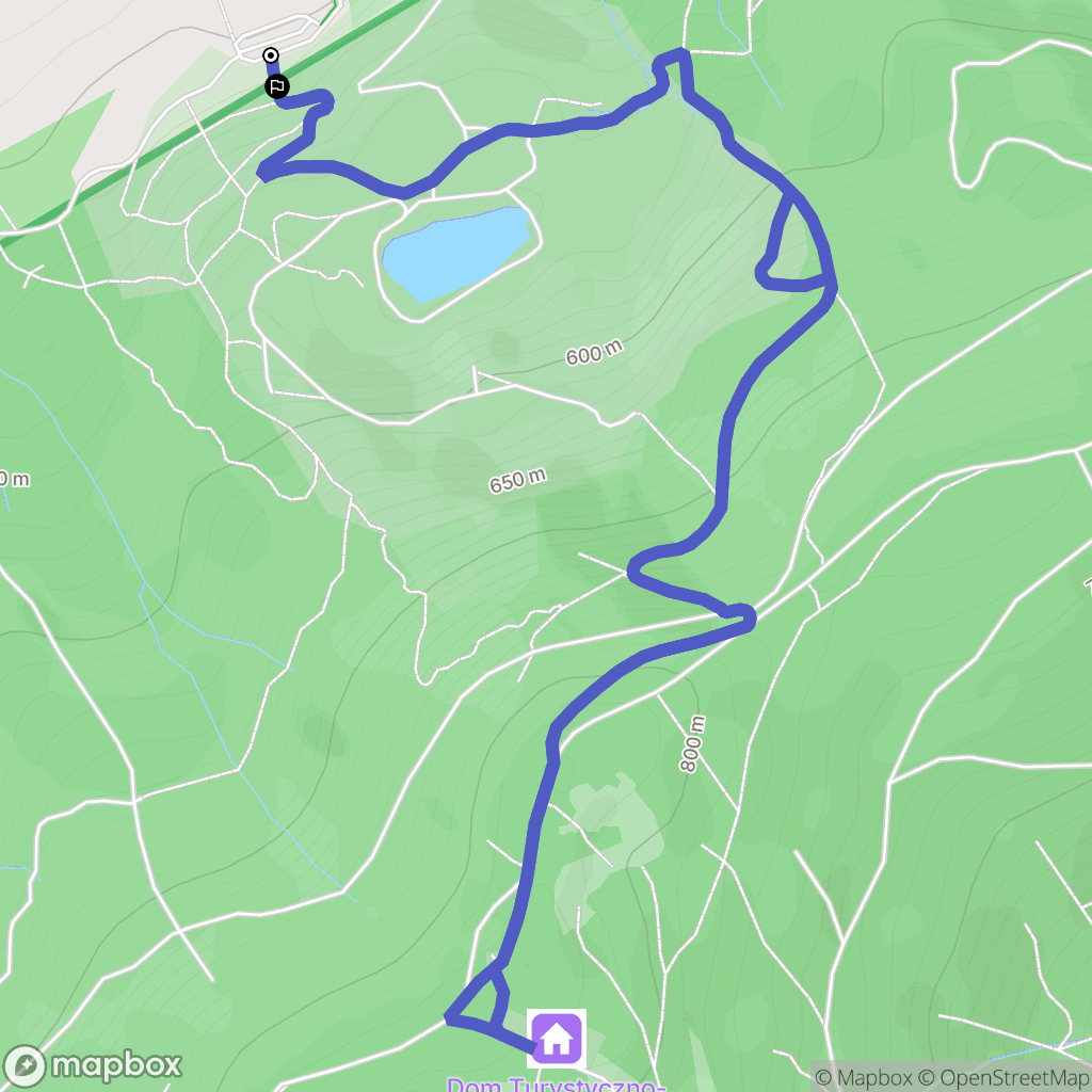 Kozy: mapa trasy - Poland