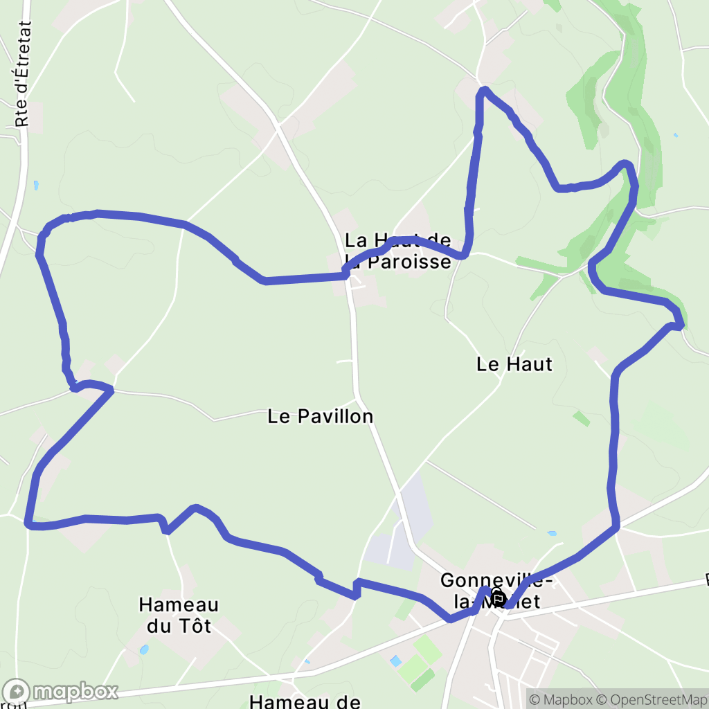 Gonneville-la-Mallet : carte du parcours de randonnée - France