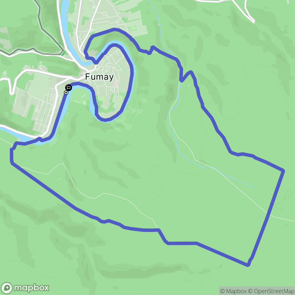 Fumay : carte du parcours de randonnée - France