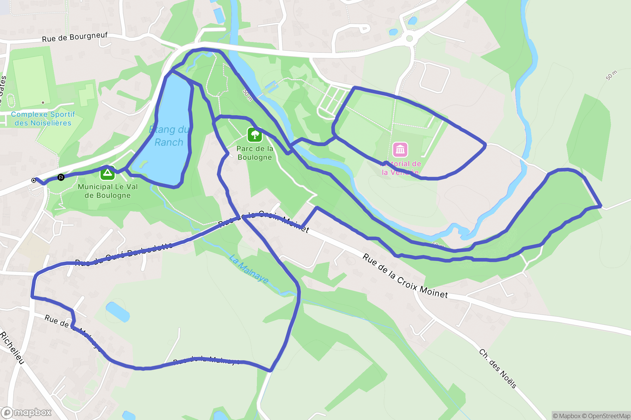 Les Lucs-sur-Boulogne : carte du parcours de randonnée - France