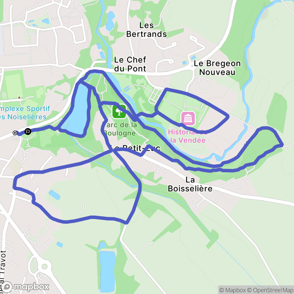 Les Lucs-sur-Boulogne : carte du parcours de randonnée - France