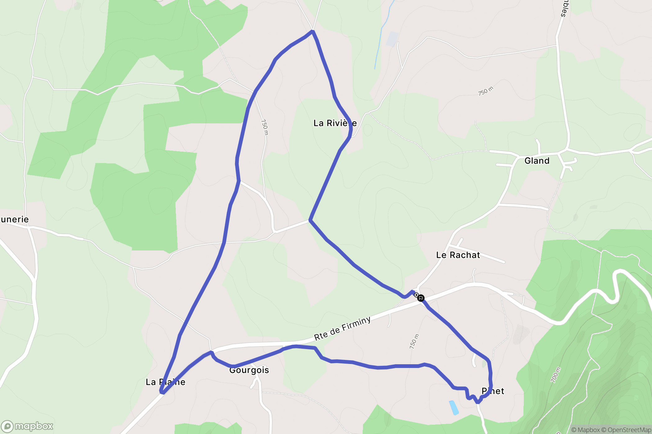Saint-Maurice-en-Gourgois : carte du parcours de randonnée - France
