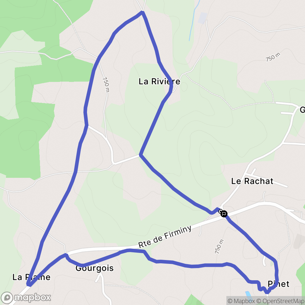 Saint-Maurice-en-Gourgois : carte du parcours de randonnée - France