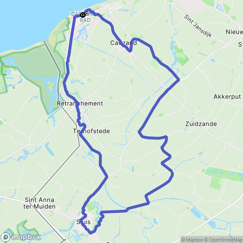 Cadzand: routekaart voor buitenactiviteiten - Netherlands