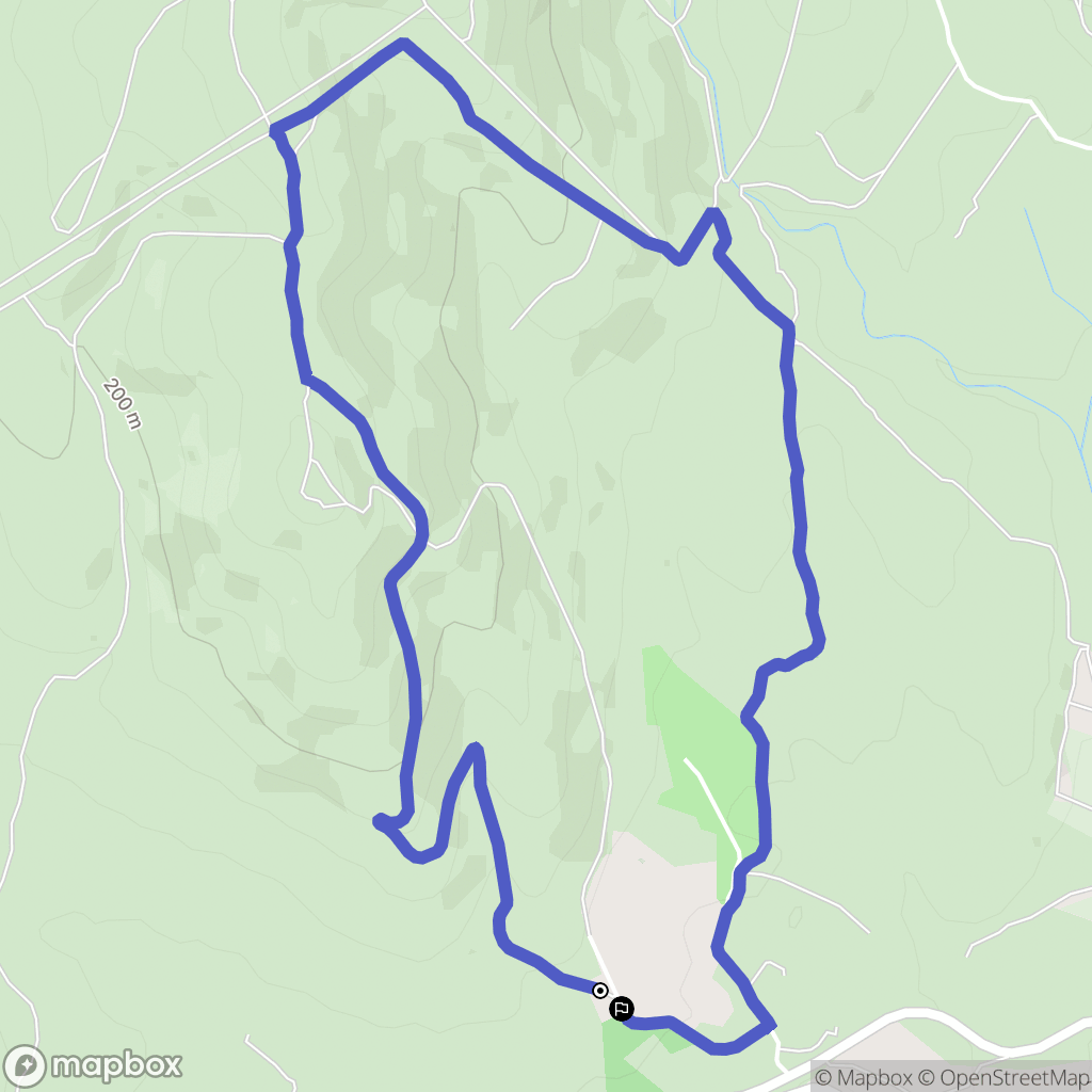 Poussan : carte du parcours de randonnée - France