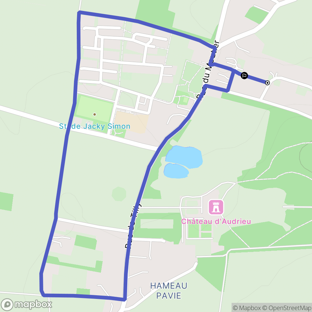 Audrieu : carte du parcours de randonnée - France