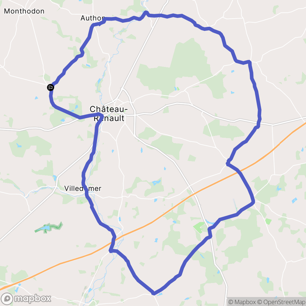 Le Boulay : carte du parcours de randonnée - France