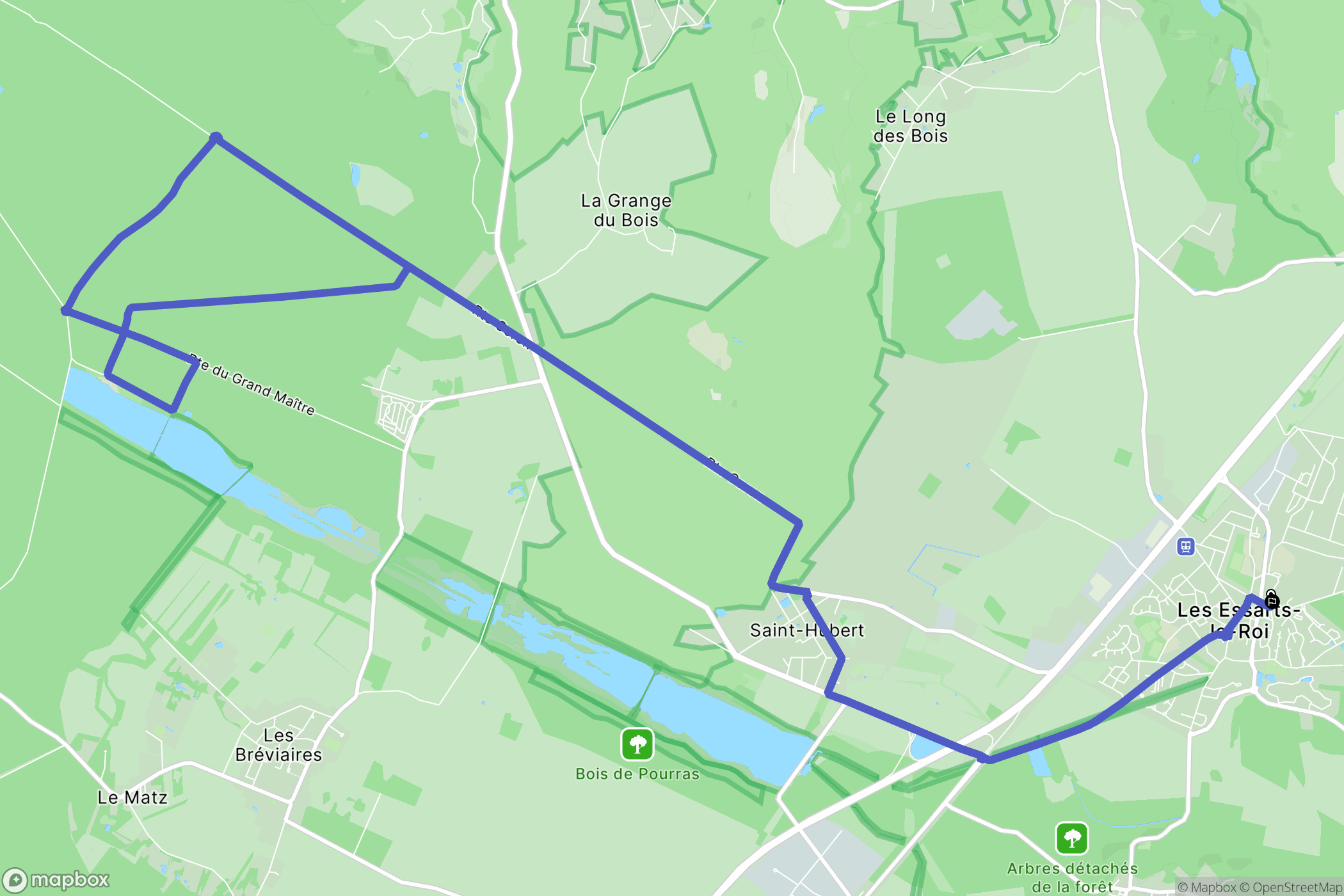 Les Essarts-le-Roi : carte du parcours de randonnée - France