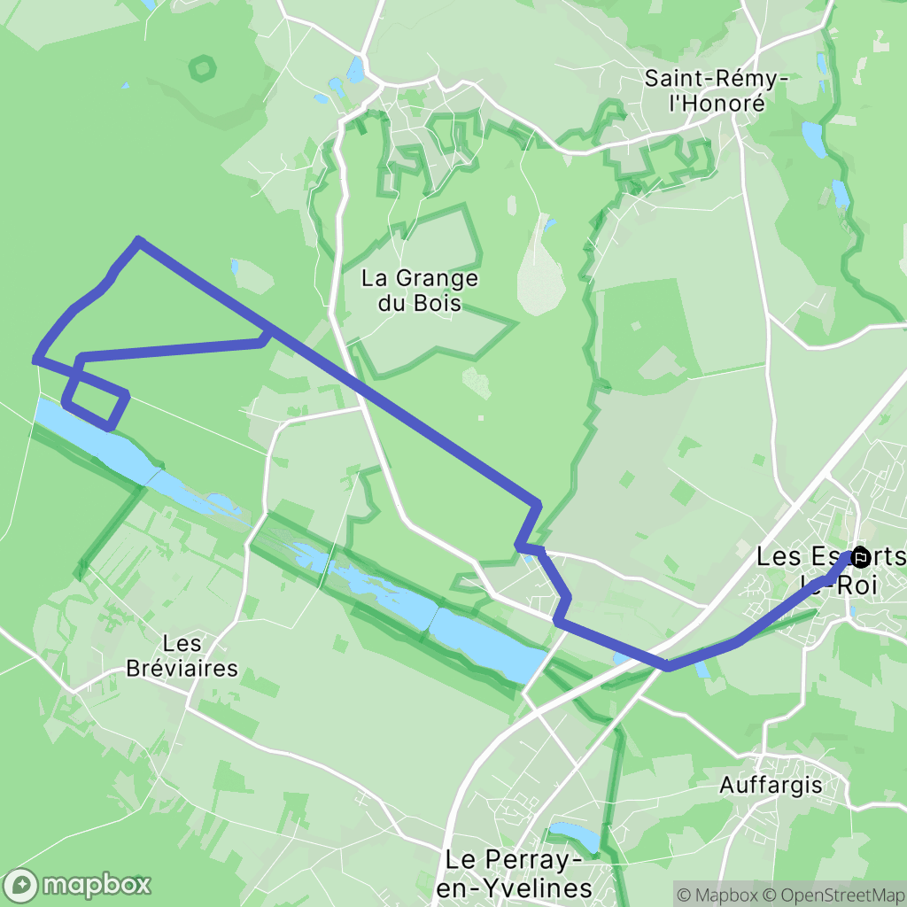 Les Essarts-le-Roi : carte du parcours de randonnée - France