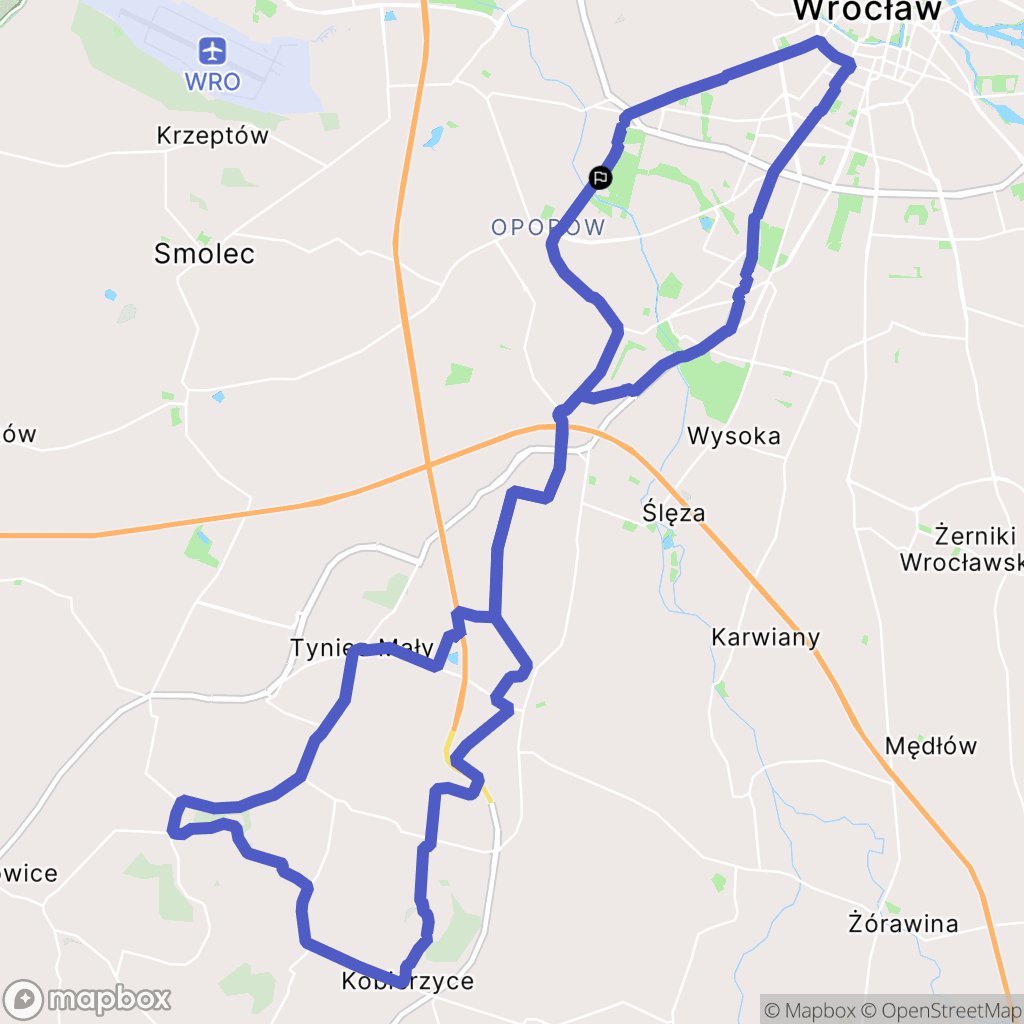 Wrocław: mapa trasy - Poland