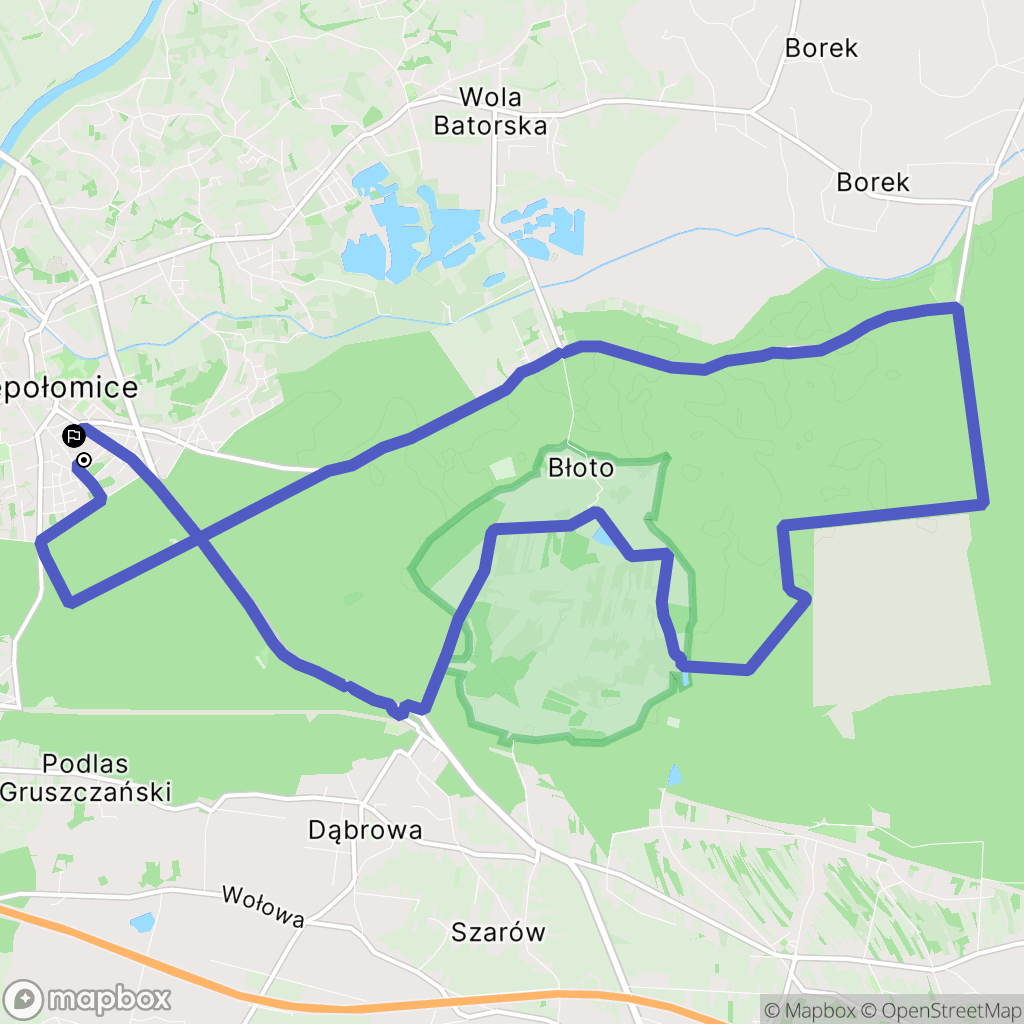 Niepołomice: mapa trasy - Poland