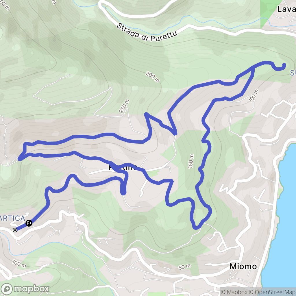 Santa-Maria-di-Lota : carte du parcours de randonnée - France