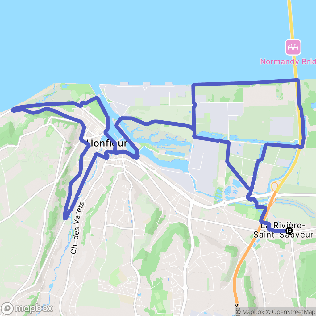 La Rivière-Saint-Sauveur : carte du parcours de randonnée - France