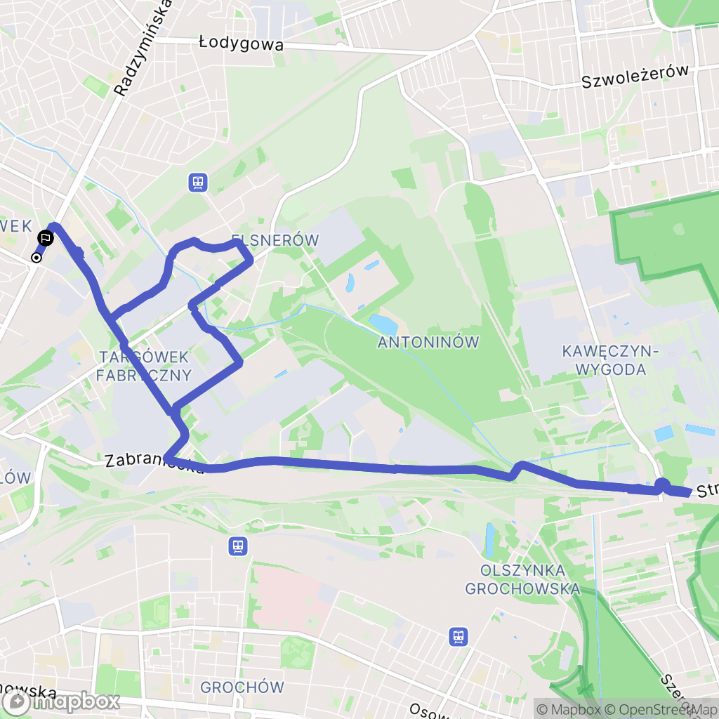 Warszawa: mapa trasy - Poland