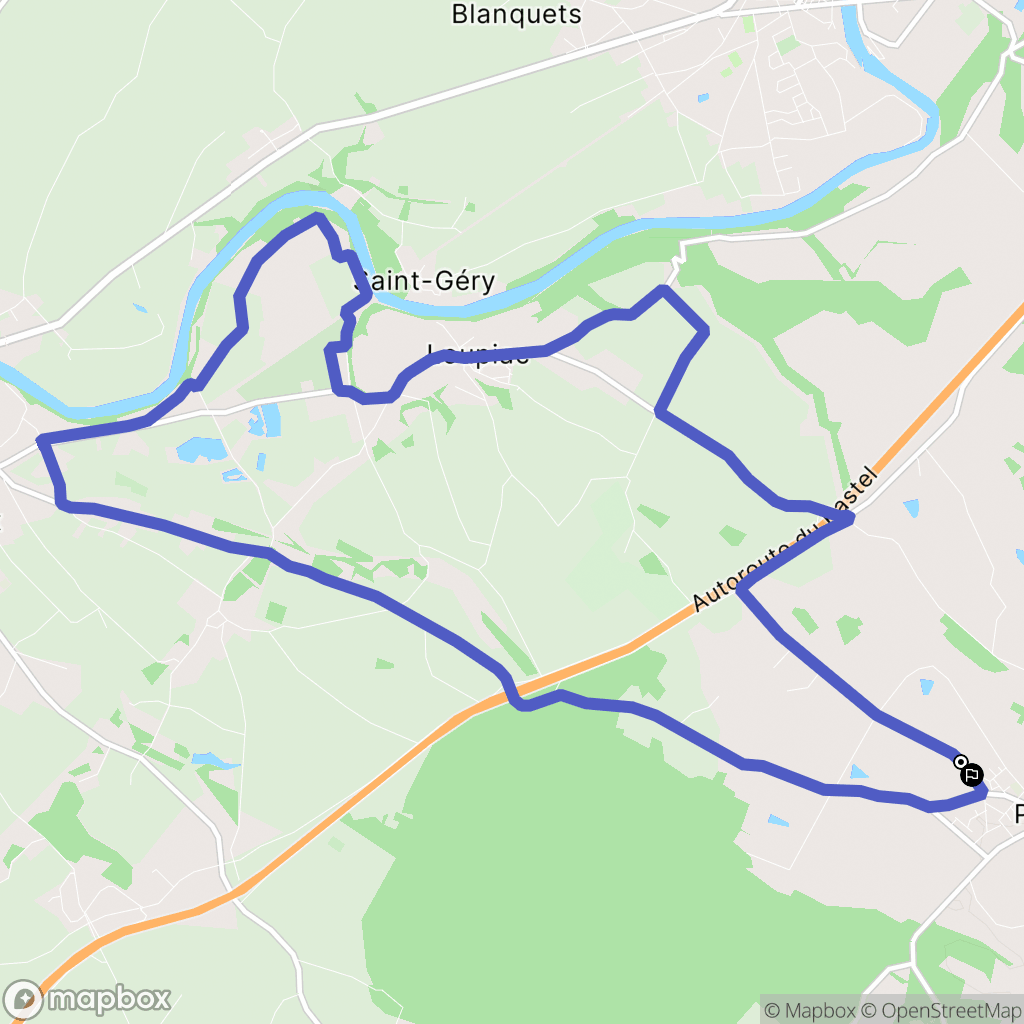 Parisot : carte du parcours de randonnée - France