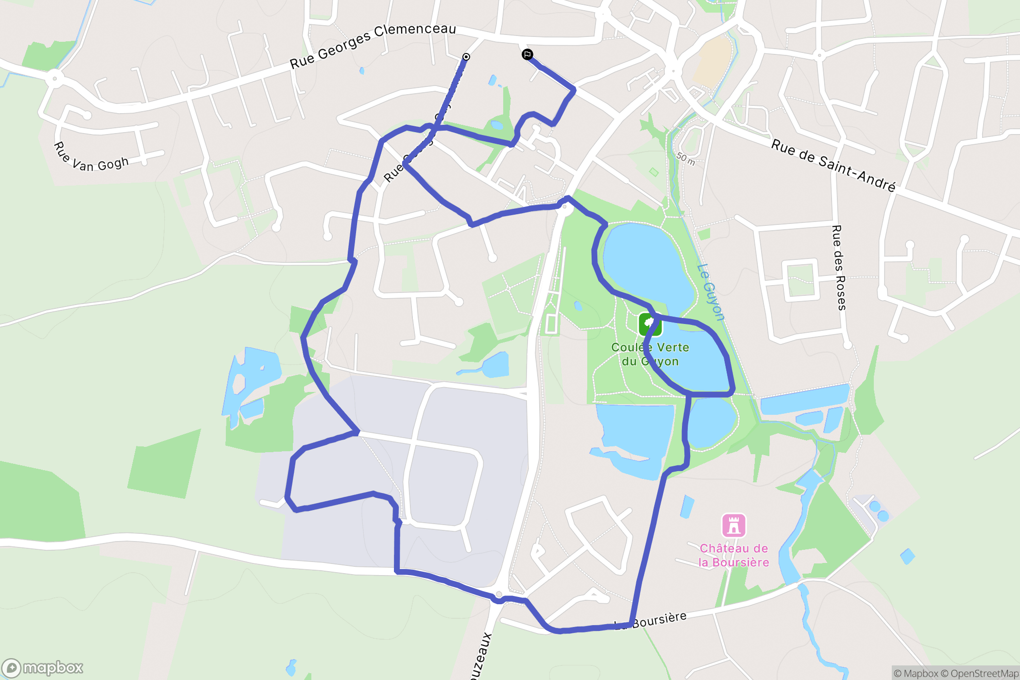 Venansault : carte du parcours de randonnée - France