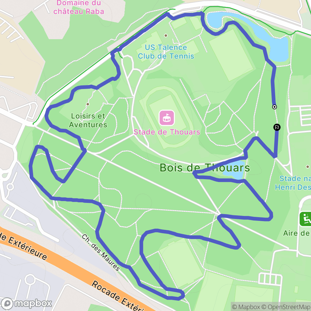 Talence : carte du parcours de randonnée - France