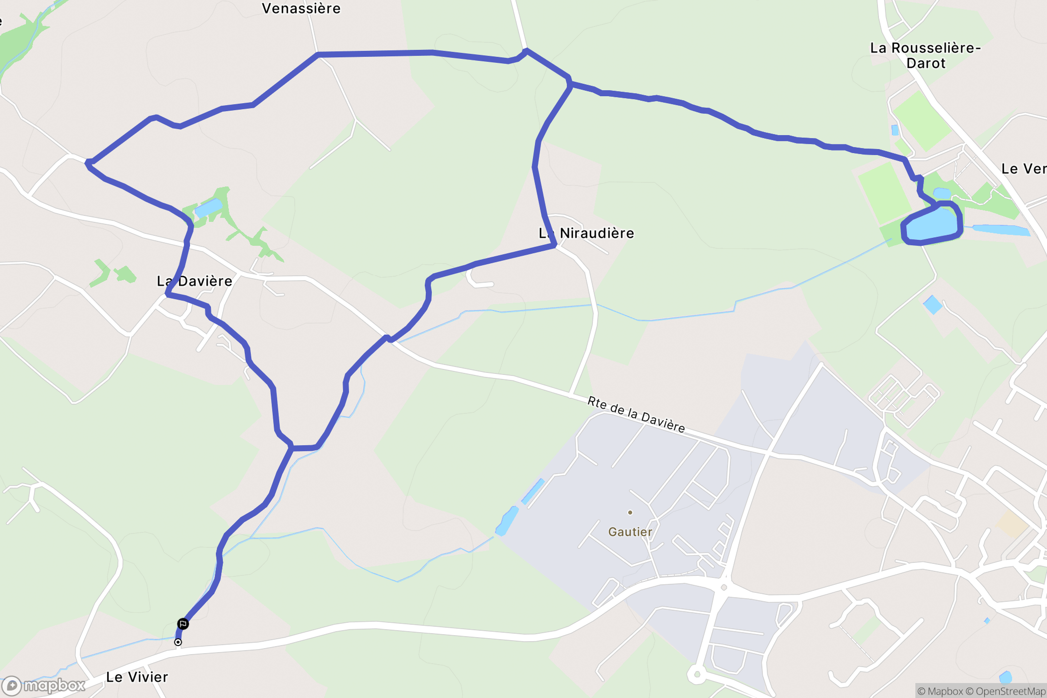 Le Boupère : carte du parcours de randonnée - France