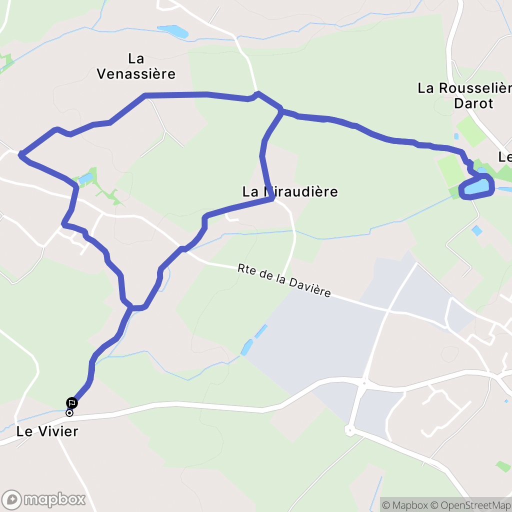 Le Boupère : carte du parcours de randonnée - France