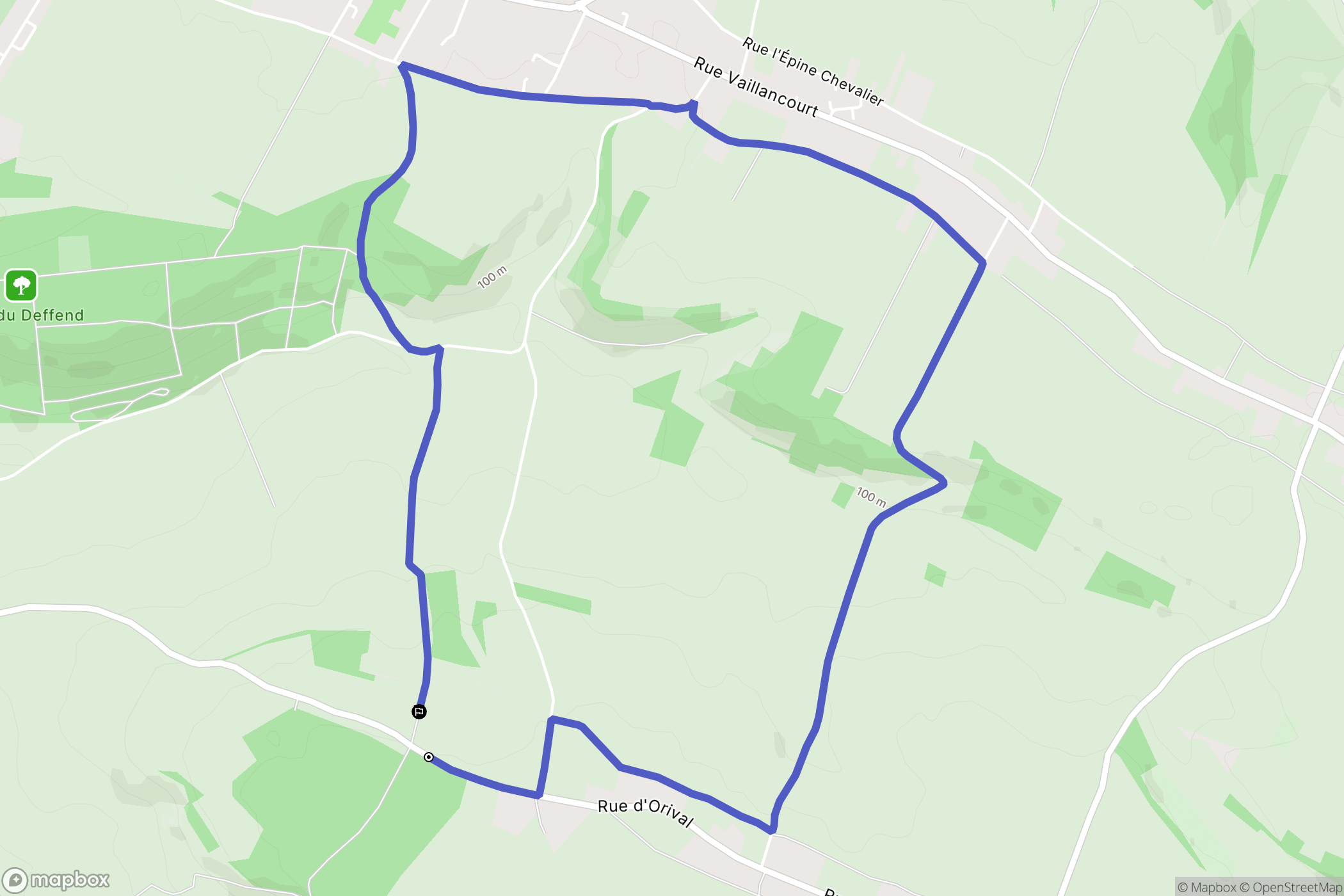 Saint-Jacques-d'Aliermont : carte du parcours de randonnée - France