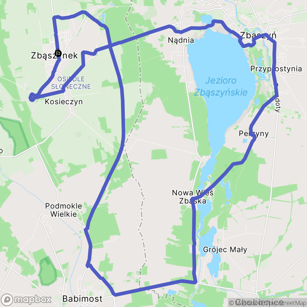 Zbąszynek: mapa trasy - Poland