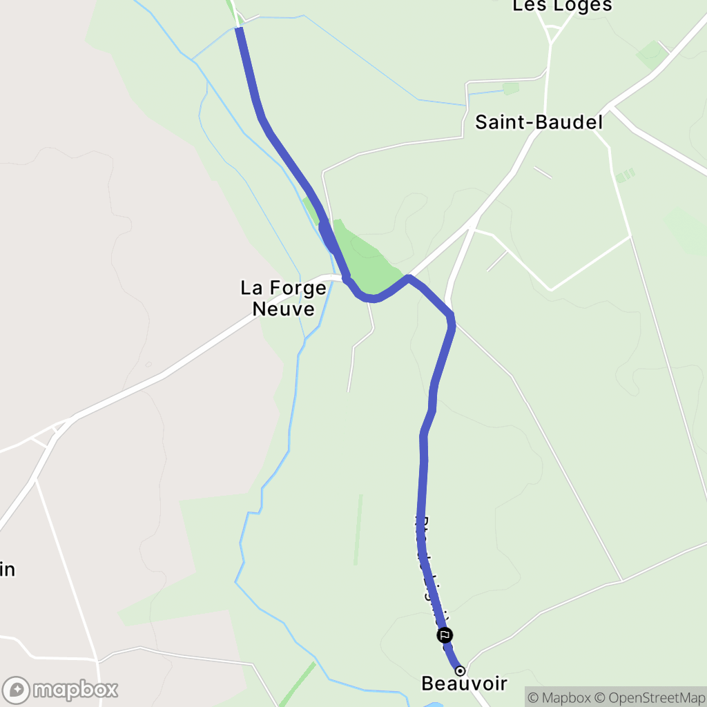 Villecelin : carte du parcours de randonnée - France