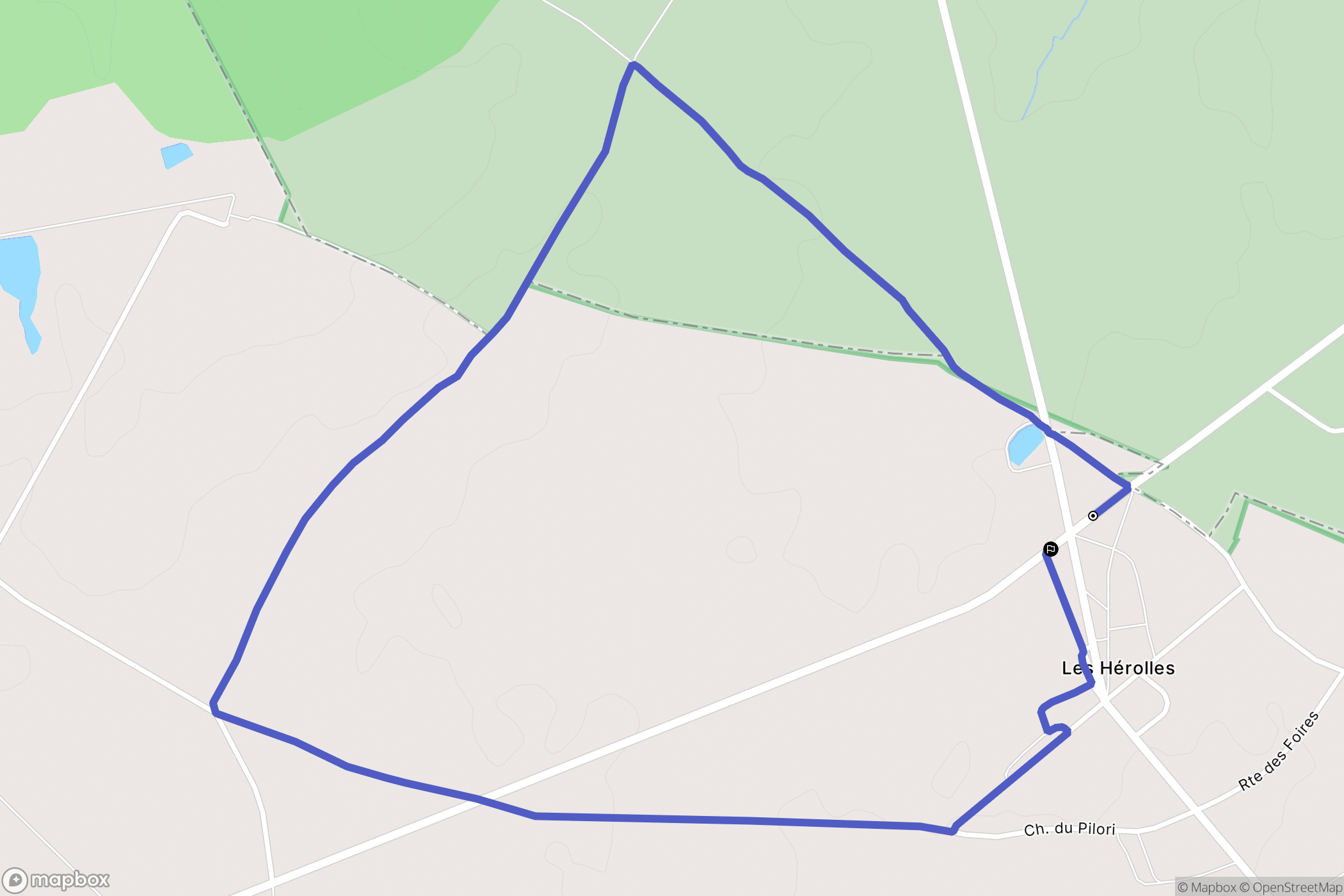 Coulonges-les-Hérolles : carte du parcours de randonnée - France