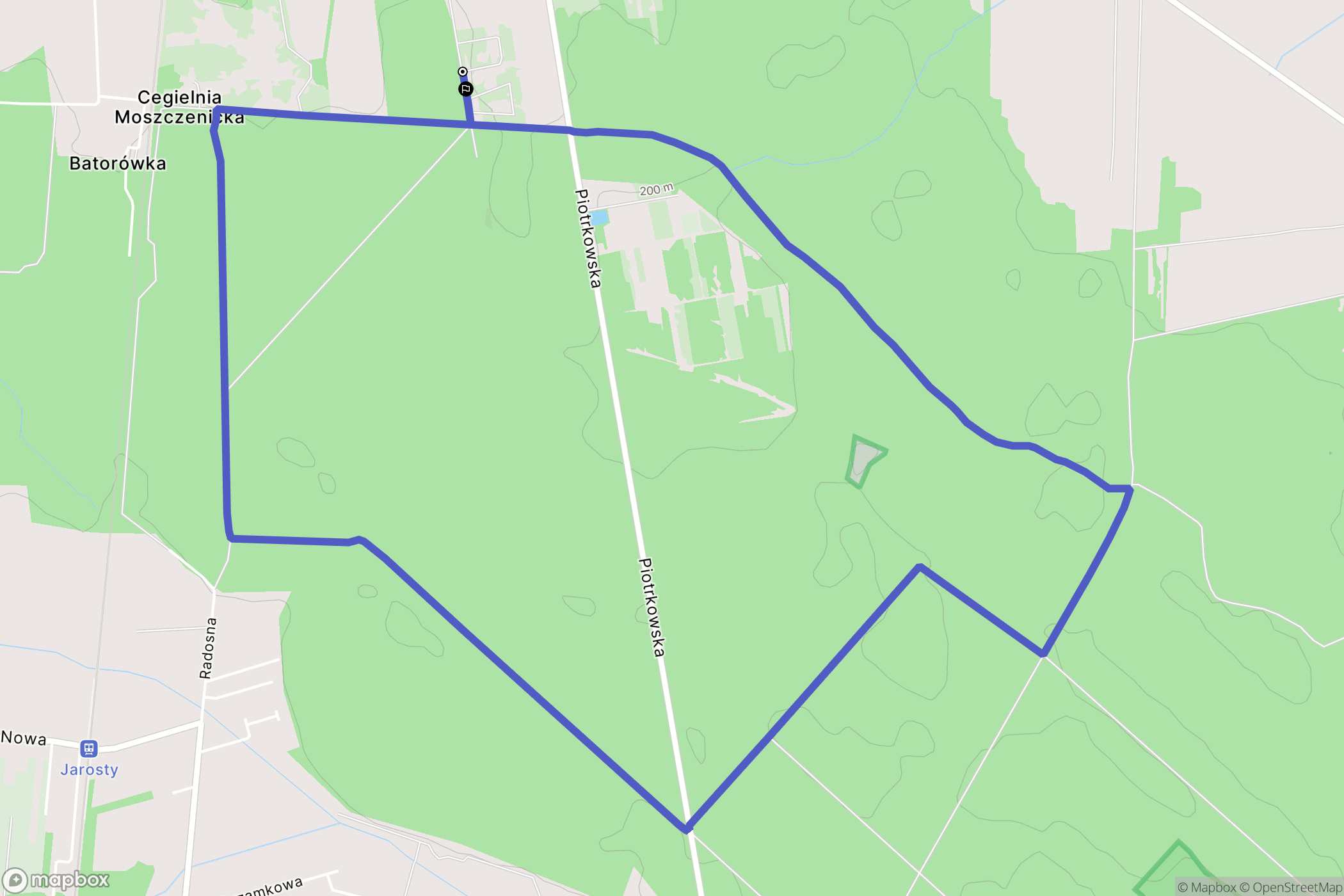 Wola Moszczenicka: mapa trasy - Poland