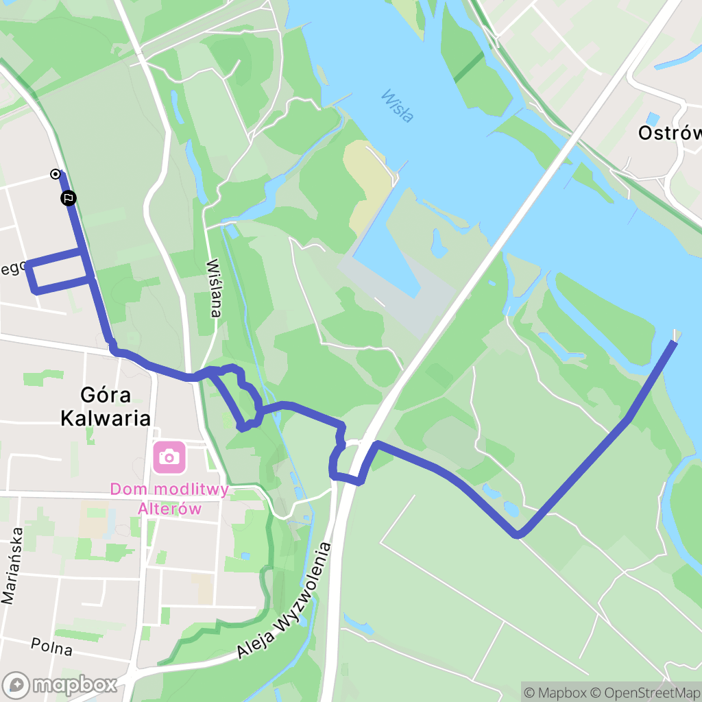 Góra Kalwaria: mapa trasy - Poland