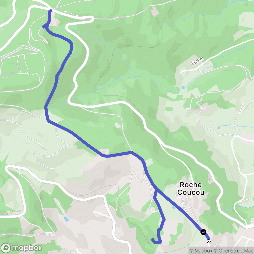 Vaugneray : carte du parcours de randonnée - France