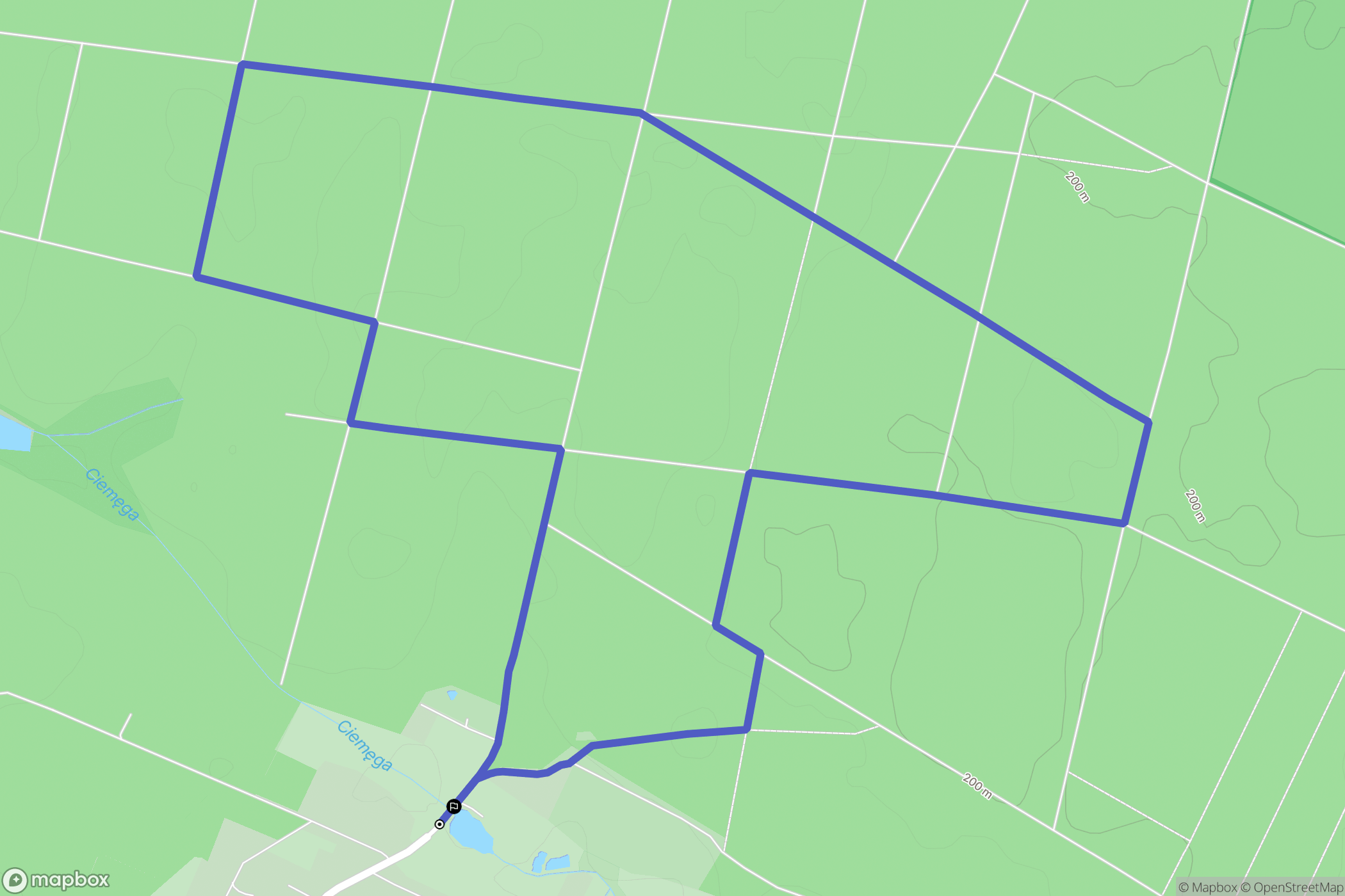 Nowy Staw: mapa trasy - Poland
