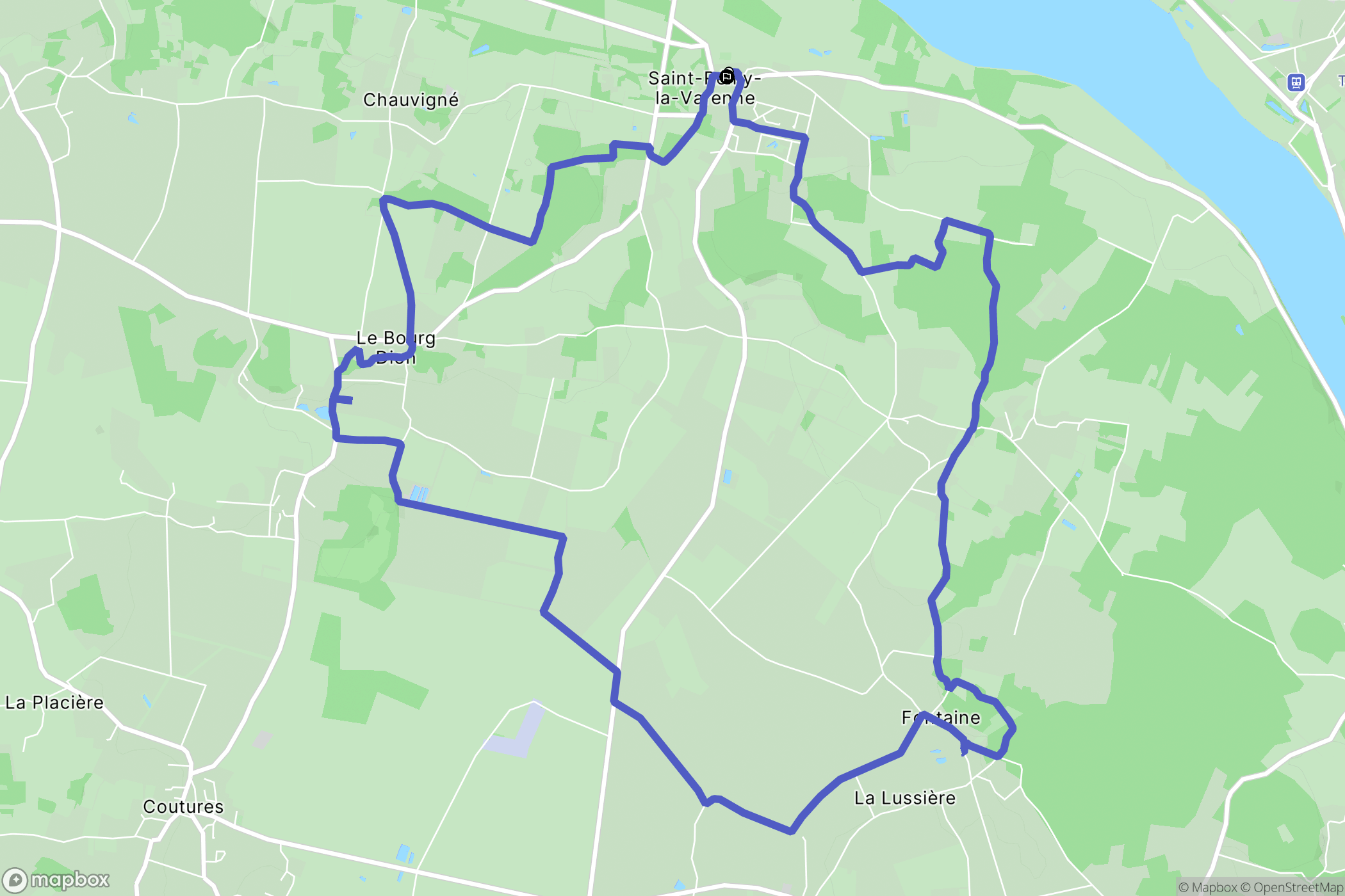 Brissac Loire Aubance : carte du parcours de randonnée - France