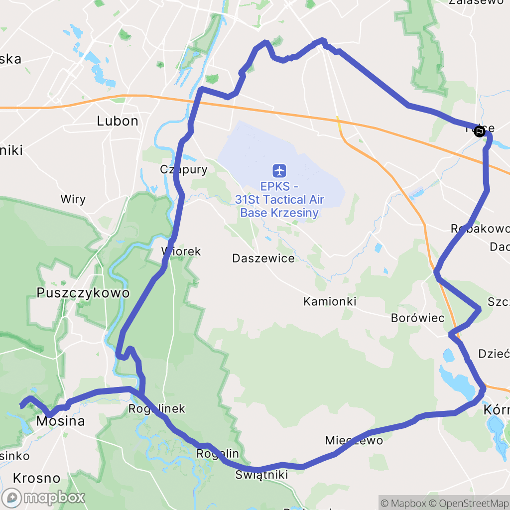 Tulce: mapa trasy - Poland