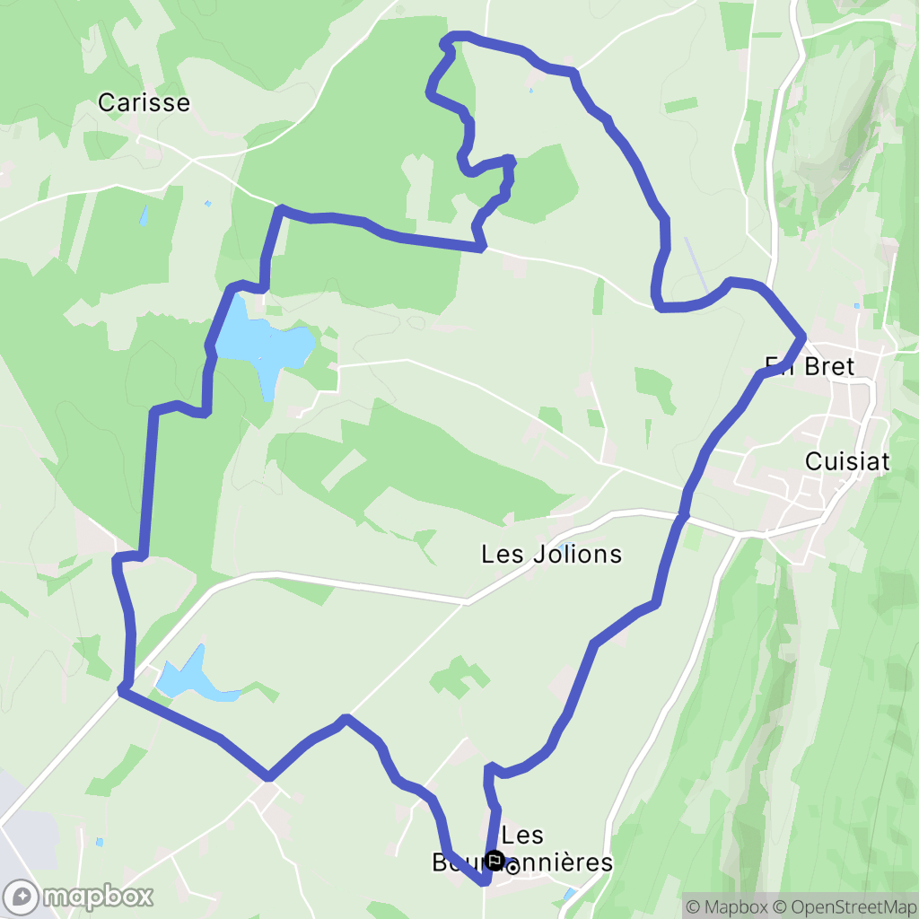 Val-Revermont : carte du parcours de randonnée - France