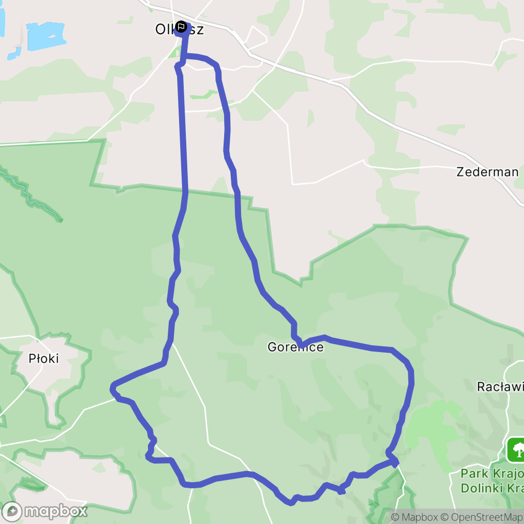 Olkusz: mapa trasy - Poland