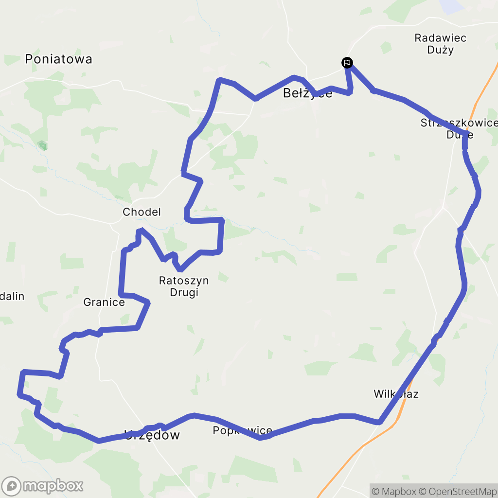 Podole: mapa trasy - Poland