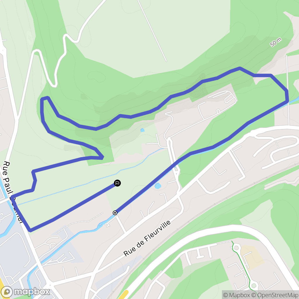 Harfleur : carte du parcours de randonnée - France