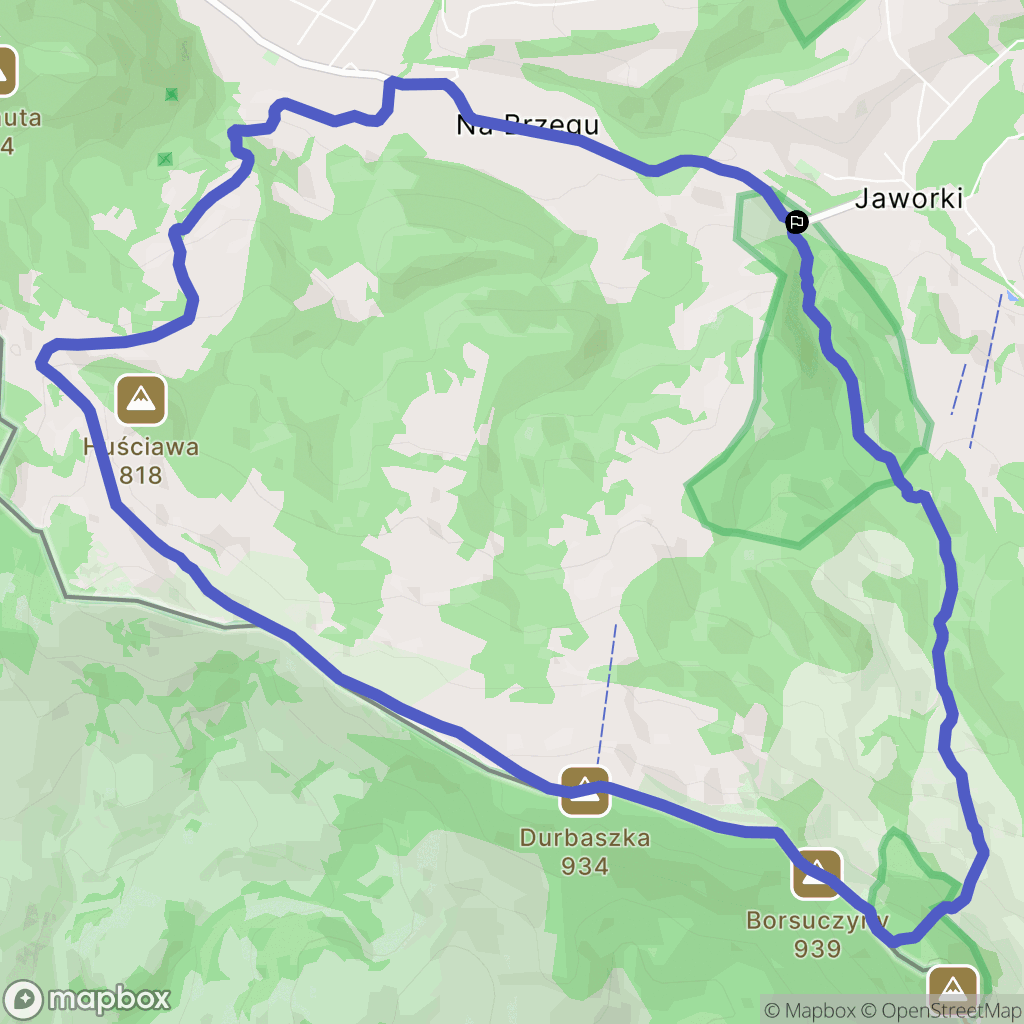 Jaworki: mapa trasy - Poland