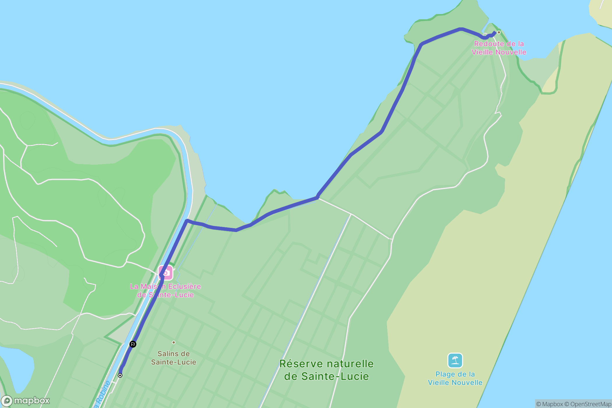 Port-la-Nouvelle : carte du parcours de randonnée - France