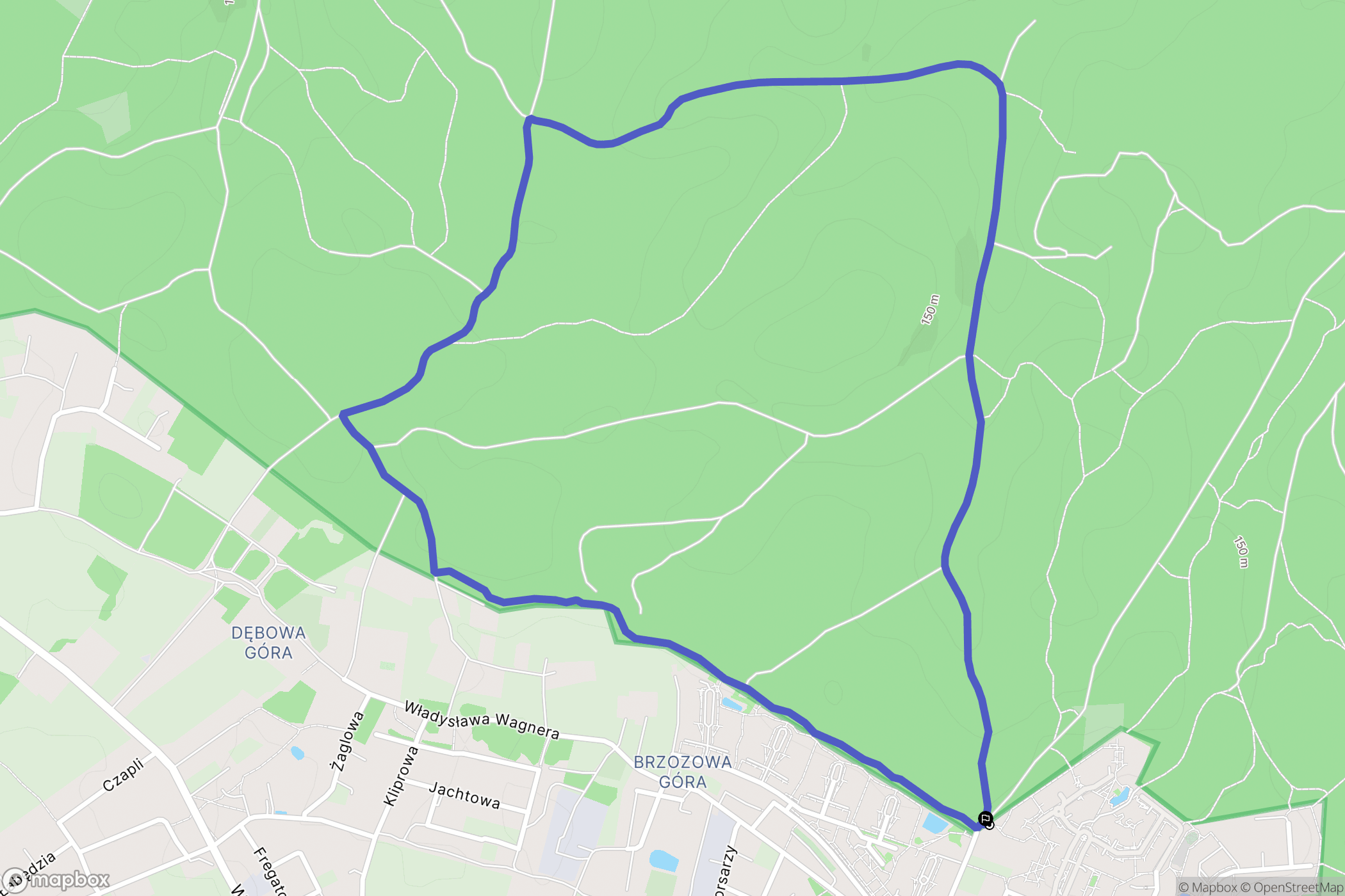 Gdynia: mapa trasy - Poland